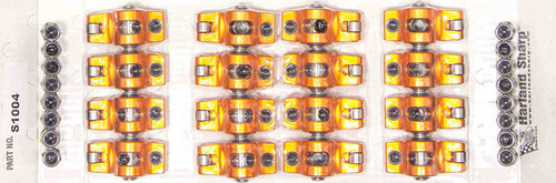 Rocker Arm - Original - 7/16 in Stud Mount - 1.50 Ratio - Full Roller - Aluminum - Orange Anodized - Small Block Chevy - Set of 16