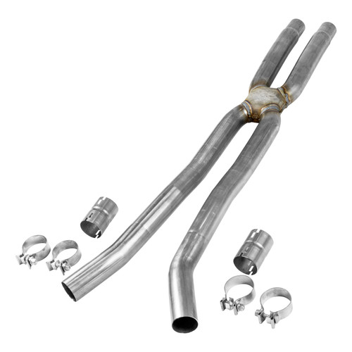 Exhaust X-Pipe - 2-1/2 in Diameter - Stainless - Natural - Ford Coyote - Ford Mustang 2018 - Each