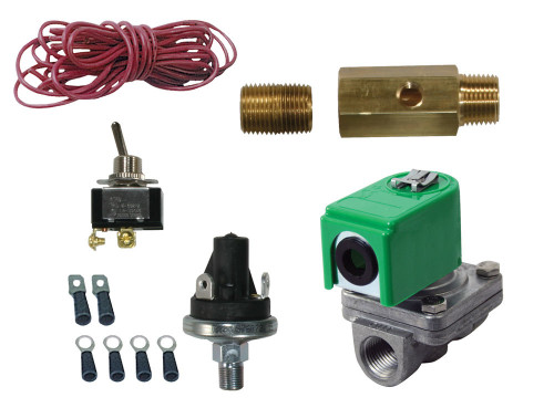 Shut Off Valve - Oil Accumulator - 12V Pressure Control - 15-24 psi - 1/2 in NPT Female Ports - Kit