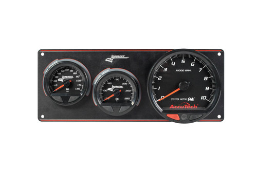 Gauge Panel Assembly - SMi Elite Waterproof - Analog - Oil Pressure / Tachometer / Water Temperature - 6 in / 2-5/8 in Diameter - Black Face - Warning Light - Kit Gauge Panel Assembly - SMi Elite Waterproof - Analog - Oil Pressure / Tachometer / Water Temperature - 6 in / 2-5/8 in Diameter - Black Face - Warning Light - Kit