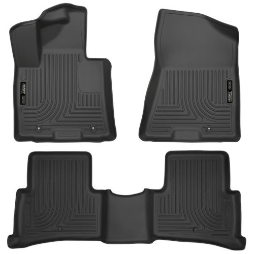 Floor Liner - WeatherBeater - Front / 2nd Row - Plastic - Black / Textured - Kia Sportage 2017-20 - Kit