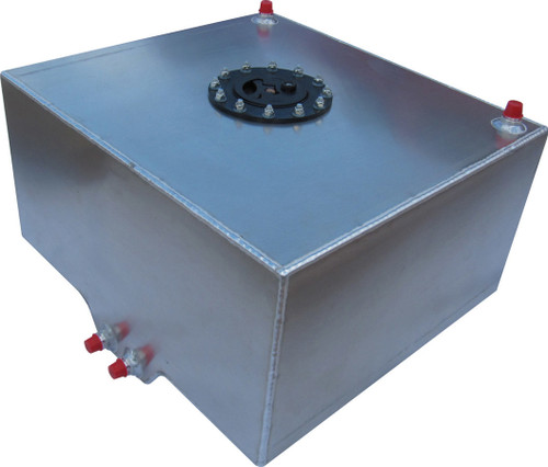 Fuel Cell - 10 gal - 17 in Wide x 17 in Deep x 9 in Tall - 8 AN Male Outlet / Return / Vent - Foam - Aluminum - Natural - Each