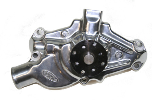 Water Pump - Mechanical - High Performance - 3/4 in Pilot - Short Design - Aluminum - Polished - Small Block Chevy - Each