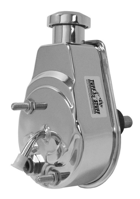 Power Steering Pump - Saginaw - 3 gpm - 1200 psi - Steel - Chrome - Chevy Corvette 1980-82 - Each