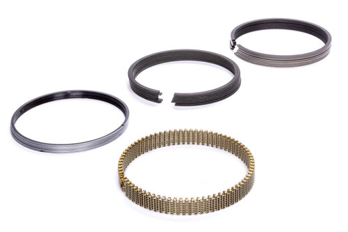 Piston Rings - Racing Rings - 3.937 in Bore - Drop In - 1.5 x 1.5 x 3.0 mm Thick - Standard Tension - Steel - Plasma Moly - 8-Cylinder - Kit