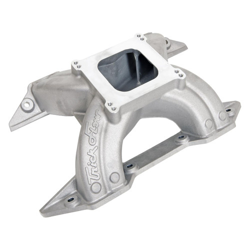 Intake Manifold - Track Heat - Square Bore - Single Plane - Aluminum - Natural - Mopar RB-Series - Each