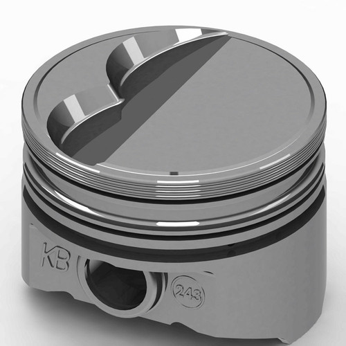 Piston - KB Series - Hypereutectic - 4.080 in Bore - 5/64 x 5/64 x 3/16 in Ring Grooves - Minus 6.00 cc - Small Block Mopar - Set of 8