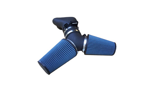 Air Induction System - Open Element - Two Reusable Oiled Filters - Plastic - Blacks - GM V8 - Chevy Corvette 2001-04 - Kit