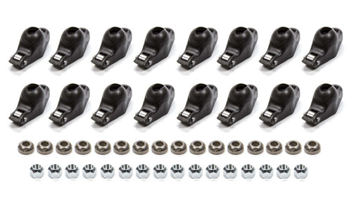 Rocker Arm - 3/8 in Stud Mount - 1.50 Ratio - Roller Tip - Ball / Nut Included - Steel - Small Block Chevy - Set of 16