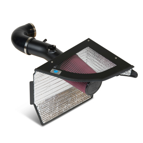 Air Induction System - Reusable Oiled Filter - Aluminum - Black Powder Coat - GM V6 - Chevy Camaro 2010-11 - Kit