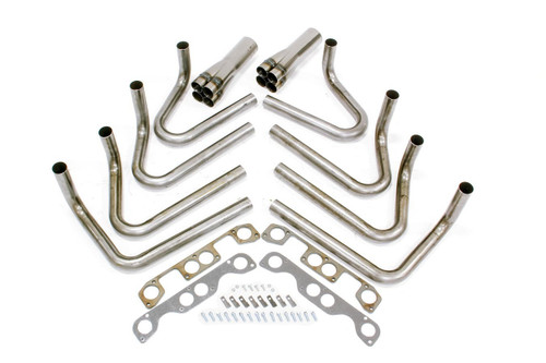 Headers - Dyno - Weld-Up Kit - 2 in Primary - 3-1/2 in Slip-On Collector - Steel - Natural - Small Block Chevy - Kit
