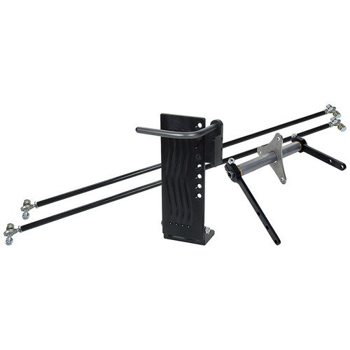 Pedal Assembly - Rectangle - Gas - Floor Mount - Adjustable - Throttle Linkage / Pedal / Hardware Included - Aluminum - Black Anodized - Kit