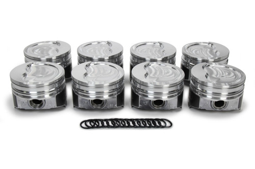 Piston - KB Series - Hypereutectic - 4.080 in Bore - 5/64 x 3/32 x 3/16 in Ring Grooves - Minus 20.00 cc - Ford FE-Series - Set of 8