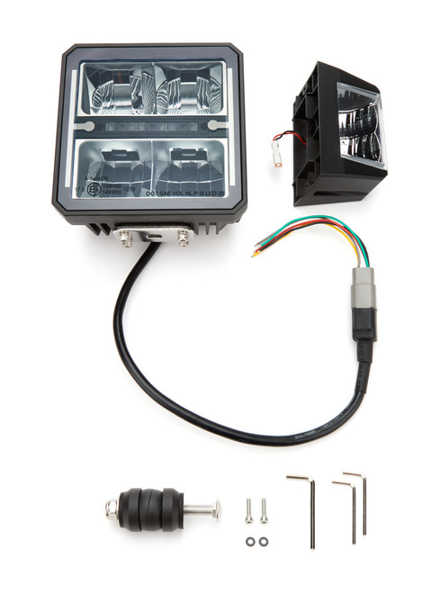LED Light Assembly - Plow Light - Heated Lens - Amber LED / Hardware Included - Plastic - Black - Universal - Each