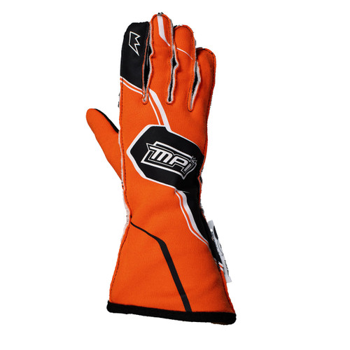 Driving Gloves - SFI 3.3/5 - Double Layer - Nomex - Padded Palm - Orange / Black - Medium - Pair