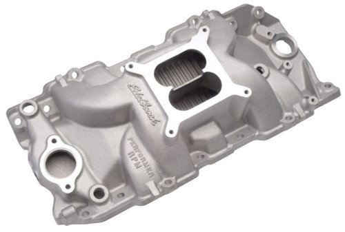 Intake Manifold - Performer RPM 2-R - Square Bore - Dual Plane - Rectangle Port - Aluminum - Natural - Big Block Chevy - Each Intake Manifold - Performer RPM 2-R - Square Bore - Dual Plane - Rectangle Port - Aluminum - Natural - Big Block Chevy - Each
