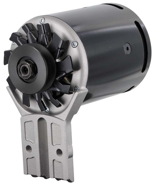 Alternator - PowerGEN - 90 amps - 12V - 1-Wire - Single V-Belt Pulley - Front Mount - Aluminum Case - Black Powder Coat - Ford Flathead 1939-48 - Each