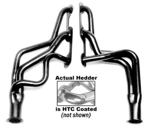 Headers - Street - 1-5/8 to 2 in Primary - 3 in Collector - Steel - Metallic Ceramic - Pontiac V8 - Pontiac A-Body / F-Body - Pair