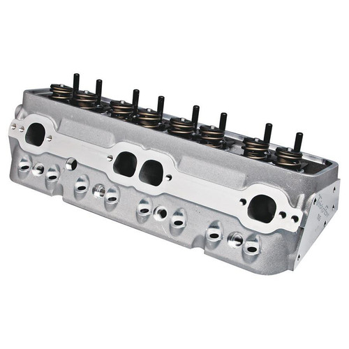 Cylinder Head - Super 23 - Assembled - 2.020 / 1.600 in Valves - 195 cc Intake - 62 cc Chamber - 1.460 in Springs - Angle Plug - Aluminum - Small Block Chevy - Each