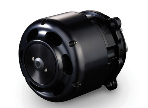 Water Pump - Electric - Hi-Flow 300 Series - Idler Pulley - Gaskets / Hardware / Wiring - Aluminum - Black Anodized - Supercharged Ford Modular - Kit