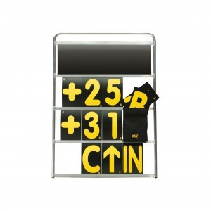 Pit Board - 4 Panel - Letters / Numbers Included - Steel - Zinc Oxide - Kit