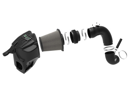 Air Induction System - Quantum - Reusable Dry Filter - Plastic - Black - Dodge Cummins - Dodge Ram Fullsize Truck 2013-2018 - Kit