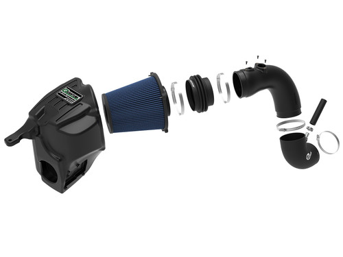 Air Induction System - Quantum - Reusable Oiled Filter - Plastic - Black - Dodge Cummins - Dodge Ram Fullsize Truck 2013-2018 - Kit