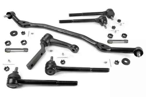 Steering Rebuild Kit - Centerlink / Idler Arms / Tie Rod Ends / Tie Rod Sleeves - Power Steering - GM A-Body 1971-72 - Kit