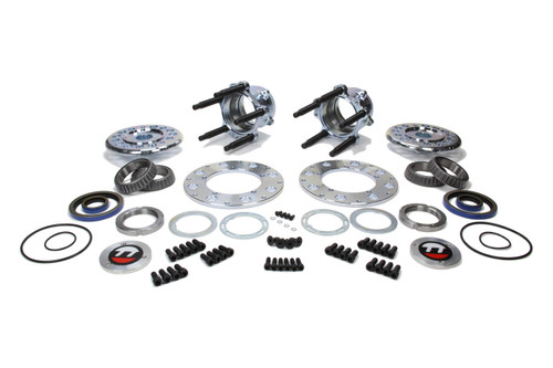 Wheel Hub - Grand National Hub Package - Rear - 5 x 5.00 Wheel - 24 Spline Drive Flange - Bearings / Hardware / Seal / Plate / Rotor Adapter / Studs Included - Steel - Zinc Plated - Pair