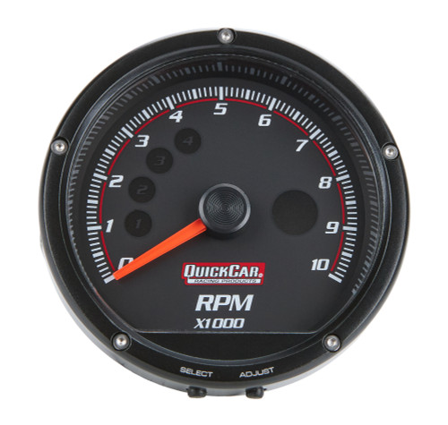 Tachometer - Redline Multi-Recall - 10000 RPM - Electric - Analog - 3 in Diameter - Dash Mount - Shift Light - Memory - Black Face - Each