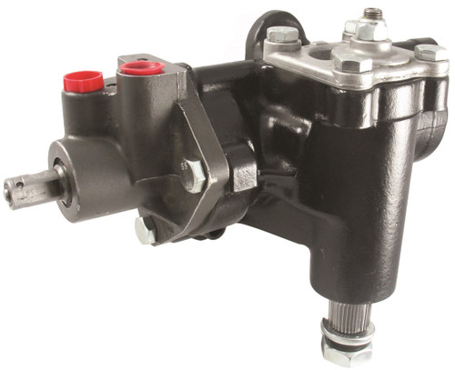 Steering Box - Power - Delphi 600 - 14 to 1 Ratio - Iron - Black Paint - Ford Fullsize Car 1965-77 - Each