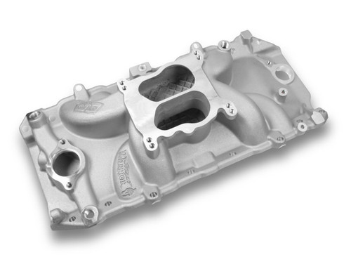 Intake Manifold - Street Warrior - Spread / Square Bore - Dual Plane - Oval Port - Aluminum - Natural - Big Block Chevy - Each Intake Manifold - Street Warrior - Spread / Square Bore - Dual Plane - Oval Port - Aluminum - Natural - Big Block Chevy - Each