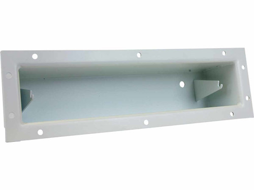 Light Mounting Bucket - Flush - 14 in W x 5 in T x 4 in Deep - Stainless - White Powder Coat - Rigid SR / SR2 Series 10 in Light Bars - Each