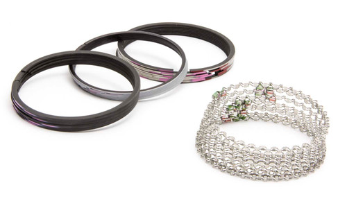 Piston Rings - Speed Pro - 4.060 in Bore - File Fit - 1/16 x 1/16 x 3/16 in Thick - Low Tension - Ductile Iron - Plasma Moly - 8-Cylinder - Kit