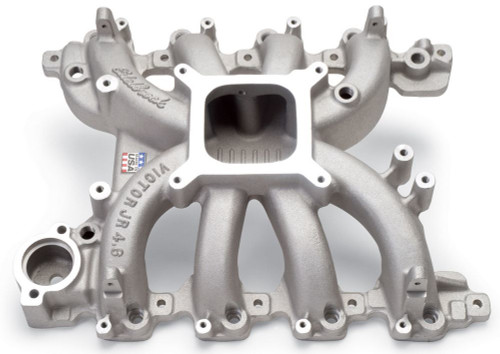 Intake Manifold - Victor JR. Ford 4.6 L - Competition EFI Flange - Single Plane - Aluminum - Natural - SOHC - Ford Modular - Each