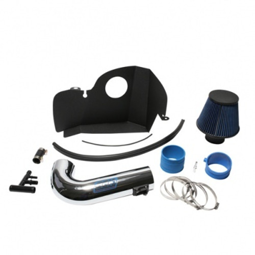 Air Induction System - Reusable Oiled Filter - Steel - Chrome - Ford Coyote - Ford Mustang 2015-16 - Kit