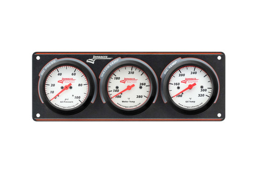 Gauge Panel Assembly - Sportsman Elite - Analog - Oil Pressure / Oil Temperature / Water Temperature - 2-5/8 in Diameter - White Face - Kit