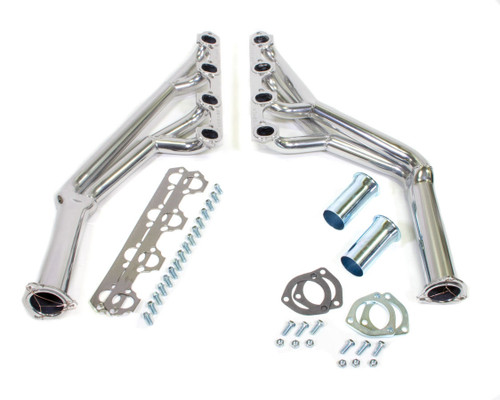 Headers - Full Length - 1-1/2 to 1-3/4 in Primary - 3-1/2 in Collector - Steel - Metallic Ceramic - Small Block Ford - Ford Mustang 1964-70 - Pair