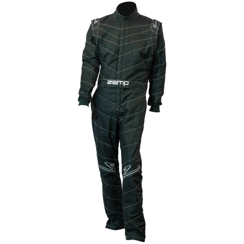 Driving Suit - ZR-50 - 1-Piece - SFI 3.2A/5 - Triple Layer - Fire Retardant Fabric - Black - X-Large - Each