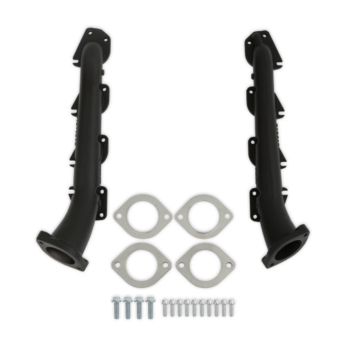 Exhaust Manifold - Blackheart - Iron - Black Ceramic-Coated - Mopar Gen III Hemi - Pair