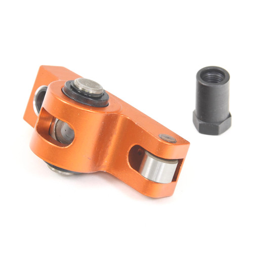 Rocker Arm - Original - Pedestal Mount - 1.60 Ratio - Adjustable - Full Roller - Aluminum - Orange Anodized - Oldsmobile V8 - Set of 16