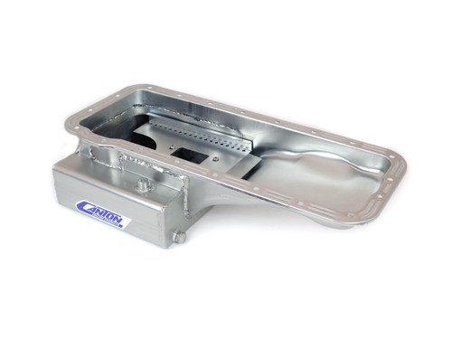 Engine Oil Pan - Street / Strip / Road Race - Front Sump - 8 qt - 6 in Deep - Steel - Cadmium - Ford FE-Series - Each Engine Oil Pan - Street / Strip / Road Race - Front Sump - 8 qt - 6 in Deep - Steel - Cadmium - Ford FE-Series - Each
