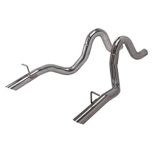 Exhaust Tailpipe - 3 in Diameter - Stainless - Natural - Ford Mustang 1986-93 - Pair