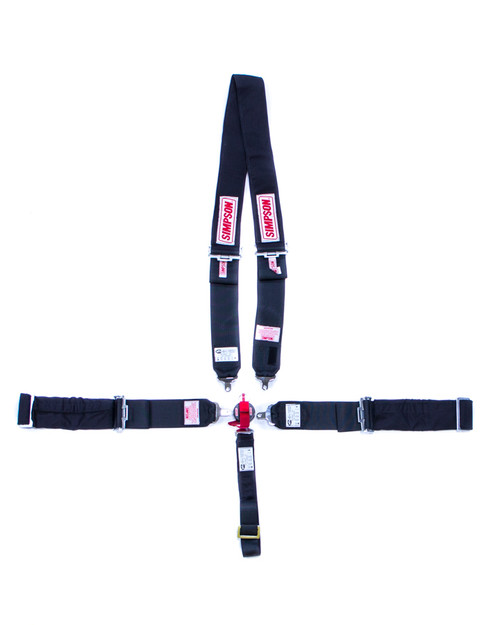 Harness - 5 Point - Camlock - SFI 16.1 - Pull Up Adjust - Wrap Around - U-Type Harness - Black - Kit Harness - 5 Point - Camlock - SFI 16.1 - Pull Up Adjust - Wrap Around - U-Type Harness - Black - Kit