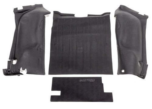 Bed Mat - BedTred Jeep Cargo Liner - Non-Skid - Tailgate Included - Hook and Loop Fastener - Composite - Gray - Rear - Jeep Wrangler TJ 1997-2006 - Kit