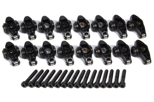 Rocker Arm - Ultra Pro Magnum - 3/8 in Pedestal Mount - 1.80 Ratio - Full Roller - Chromoly - GM LS-Series - Set of 16