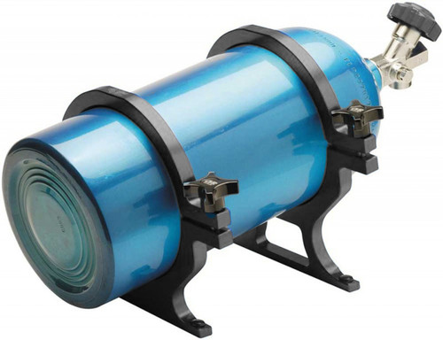 Nitrous Bottle Bracket - Quick Change - Single Bottle - Lay Down - Aluminum - Black Anodized - 10 lb Bottles - Each