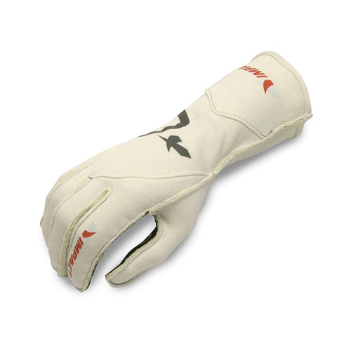 Driving Gloves - Alpha - SFI 3.3/5 - Double Layer - Fire Retardant Fabric - White - X-Large - Pair