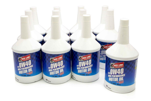 Motor Oil - High Performance - High Zinc - 0W40 - Synthetic - 1 qt Bottle - Set of 12