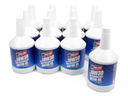 Motor Oil - High Performance - High Zinc - 10W30 - Synthetic - 1 qt Bottle - Set of 12